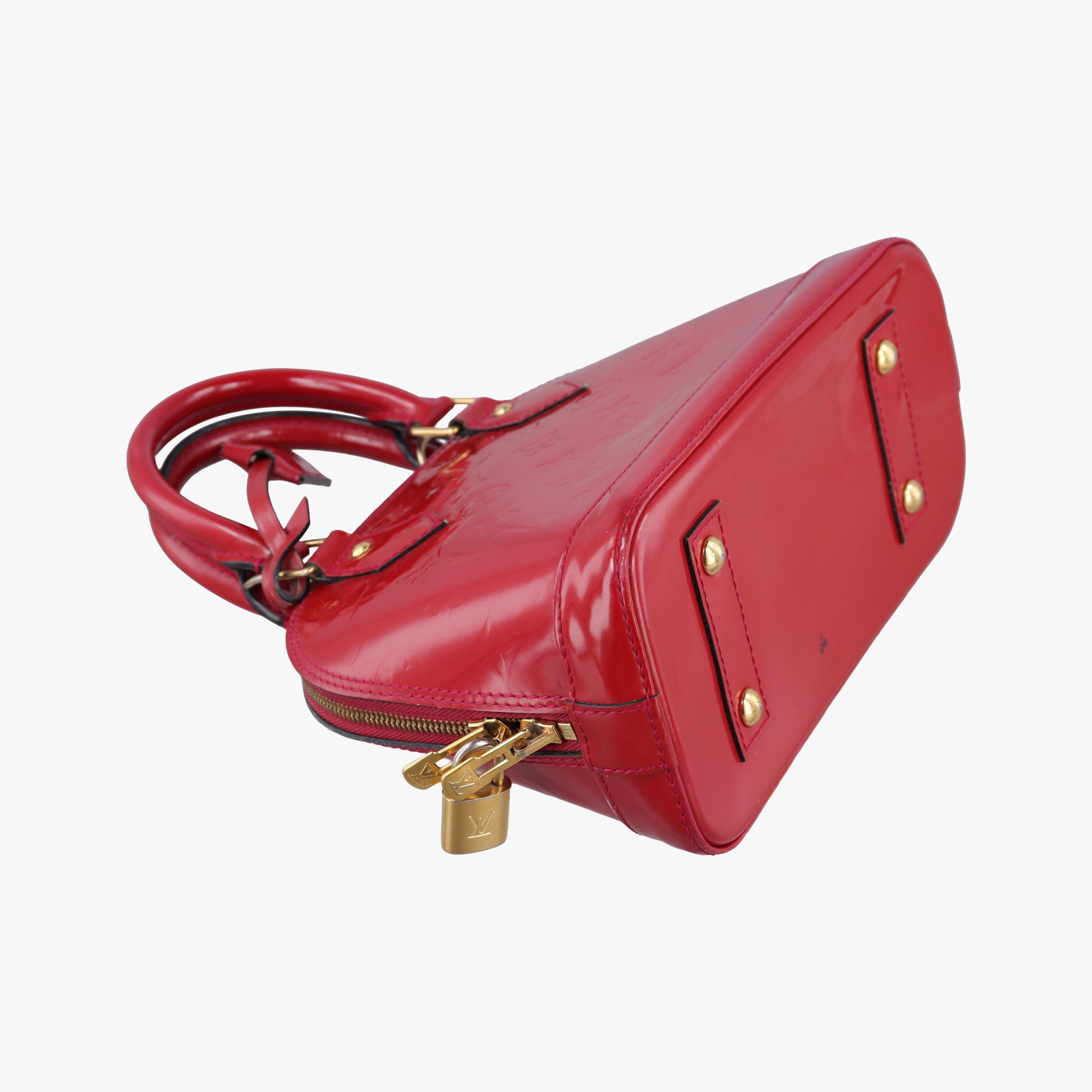 Pre-owned Louis Vuitton Alma BB CERISE Vernis M90174 shoulderbag | stylenewstar