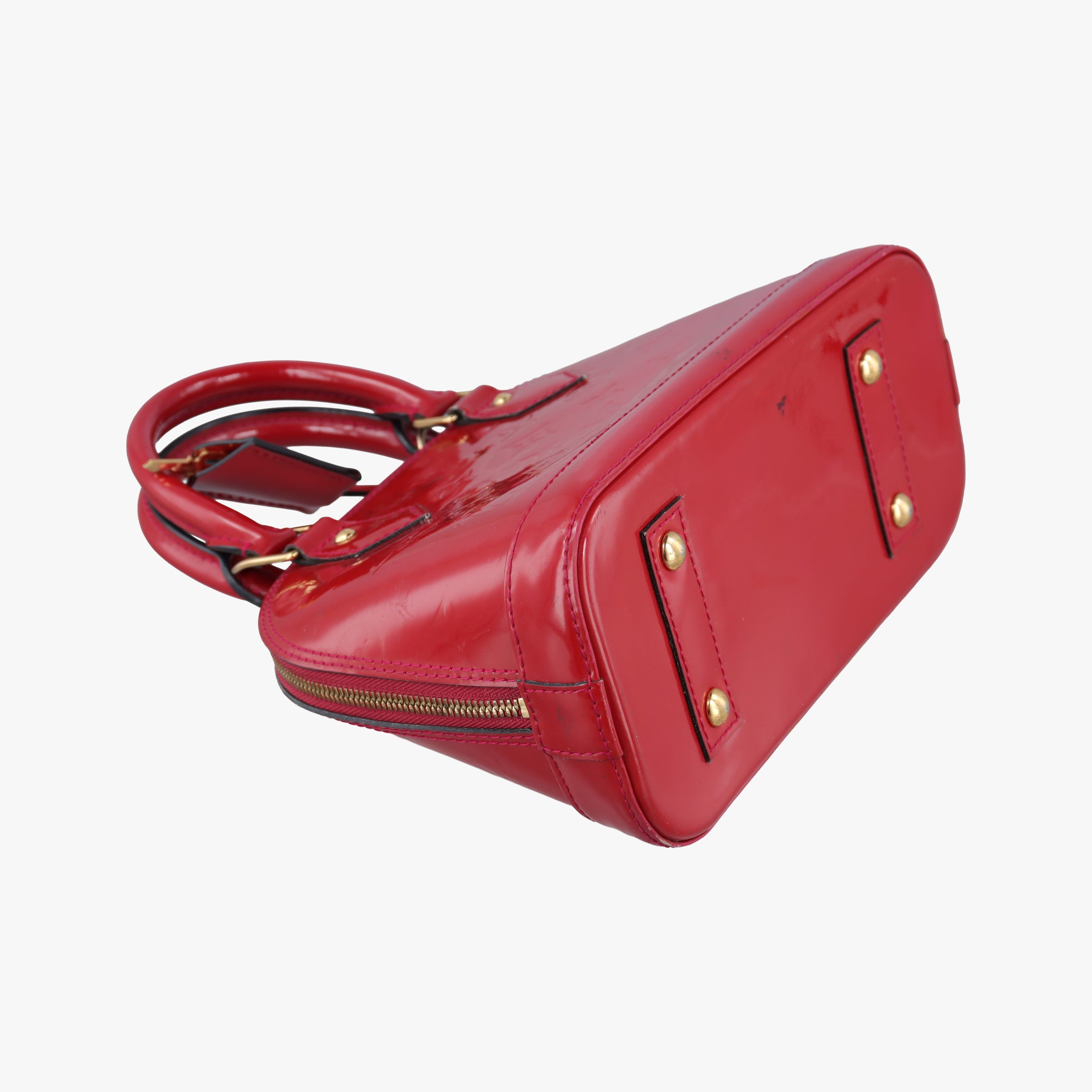 Pre-owned Louis Vuitton Alma BB CERISE Vernis M90174 shoulderbag | stylenewstar