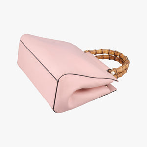 Pre-owned Gucci Bamboo Nymphaea Pink Leather 453767 shoulderbag | stylenewstar