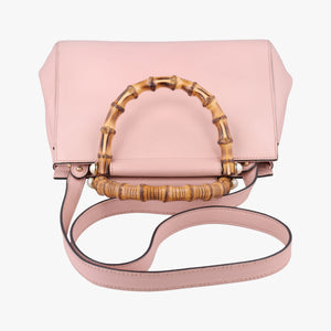 Pre-owned Gucci Bamboo Nymphaea Pink Leather 453767 shoulderbag | stylenewstar