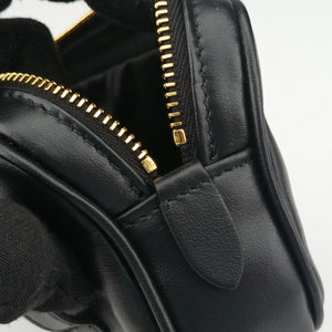 Vintage Miu Miu Logo belt Black leather  bum bag/waist bag | stylenewstar