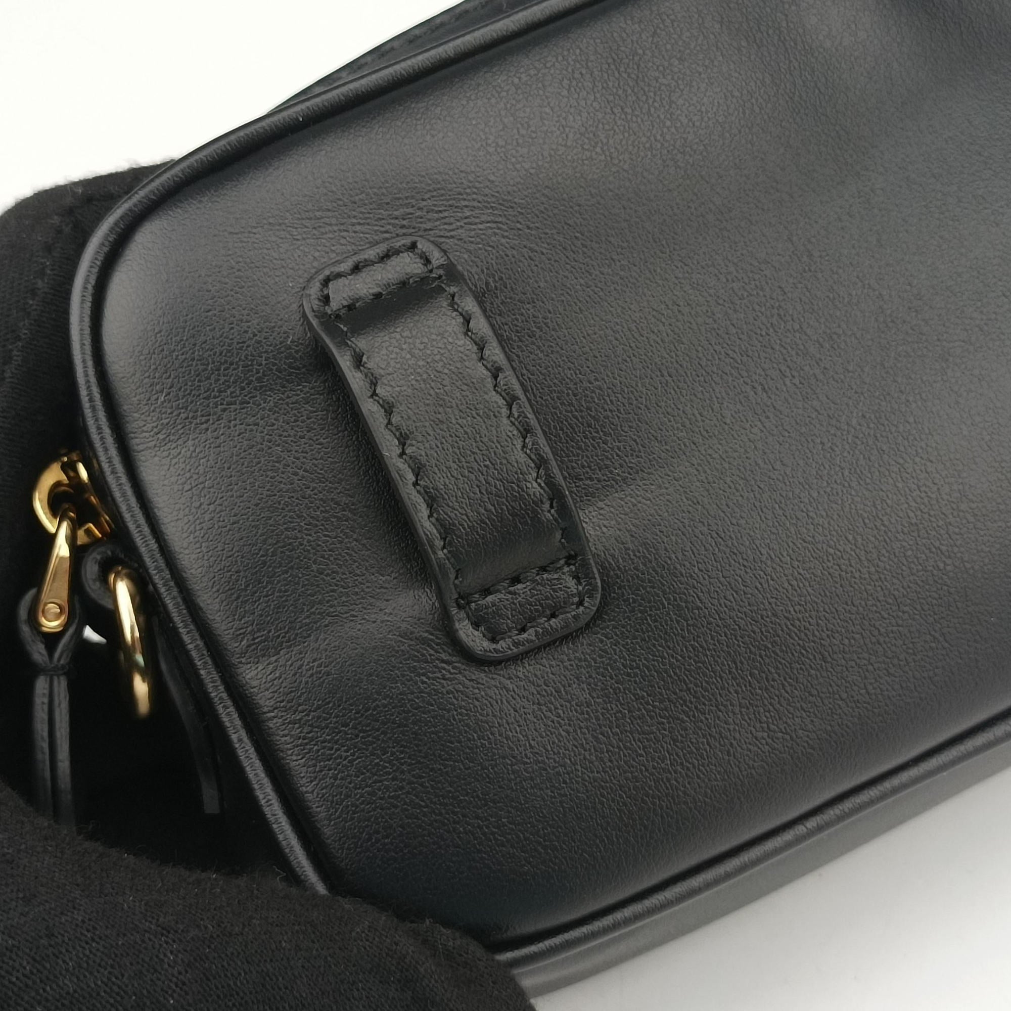 Vintage Miu Miu Logo belt Black leather  bum bag/waist bag | stylenewstar