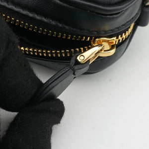 Vintage Miu Miu Logo belt Black leather  bum bag/waist bag | stylenewstar