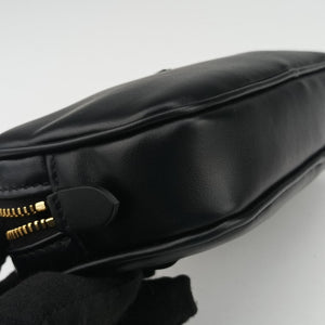 Vintage Miu Miu Logo belt Black leather  bum bag/waist bag | stylenewstar