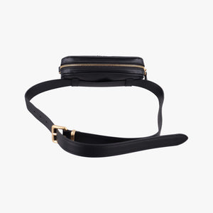 Vintage Miu Miu Logo belt Black leather  bum bag/waist bag | stylenewstar