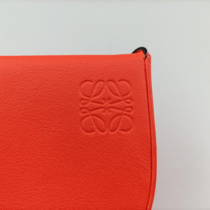 Pre-owned Loewe Heel Pouch mini Orange Leather  shoulderbag | stylenewstar