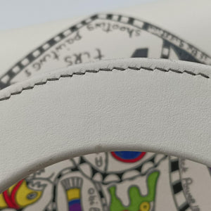 Pre-owned Christian Dior Niki de Saint Phalle Lady Dior White×Multicolour Leather  shoulderbag | stylenewstar