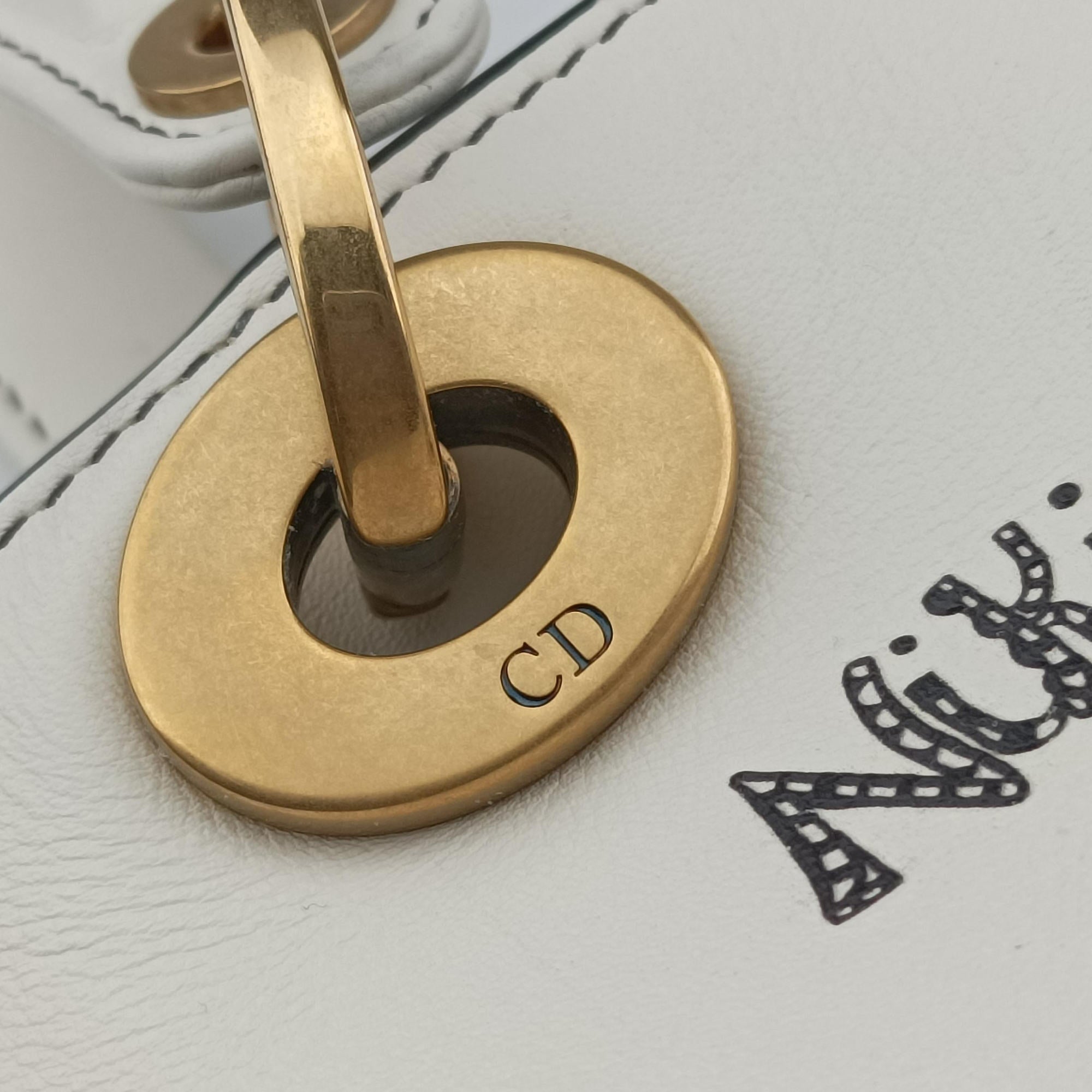 Pre-owned Christian Dior Niki de Saint Phalle Lady Dior White×Multicolour Leather  shoulderbag | stylenewstar