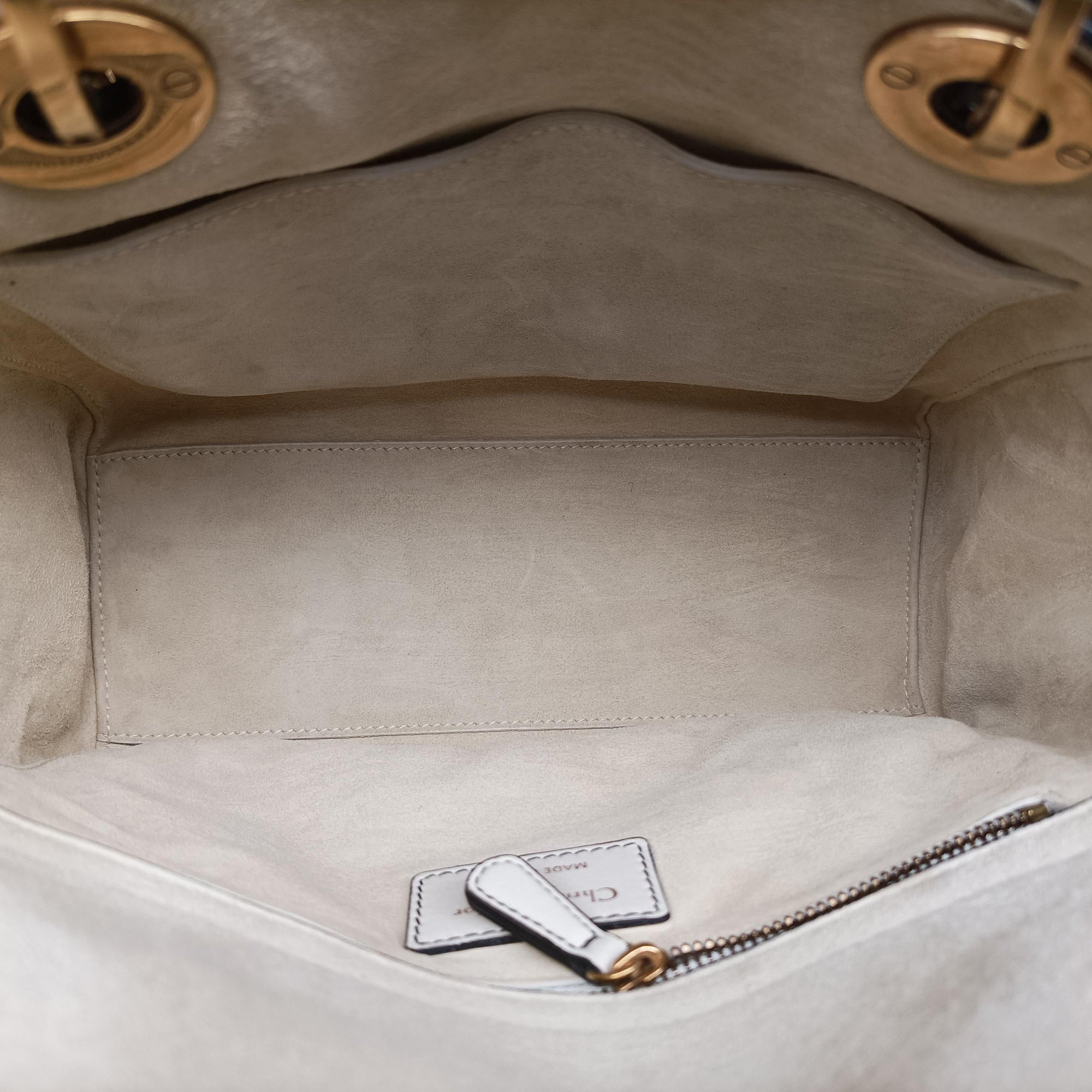 Pre-owned Christian Dior Niki de Saint Phalle Lady Dior White×Multicolour Leather  shoulderbag | stylenewstar