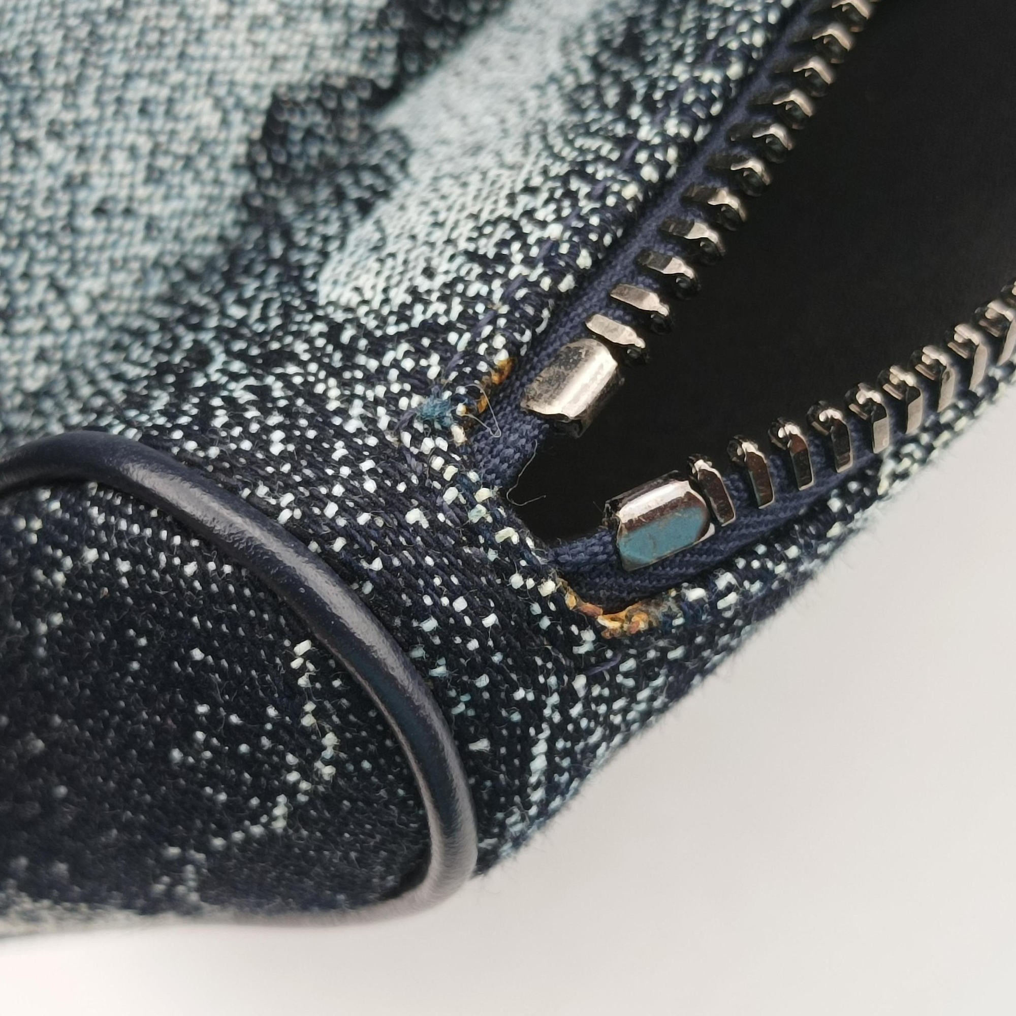 Secondhand Christian Dior Saddle Navy×white Canvas×Leather  bum bag/waist bag | stylenewstar