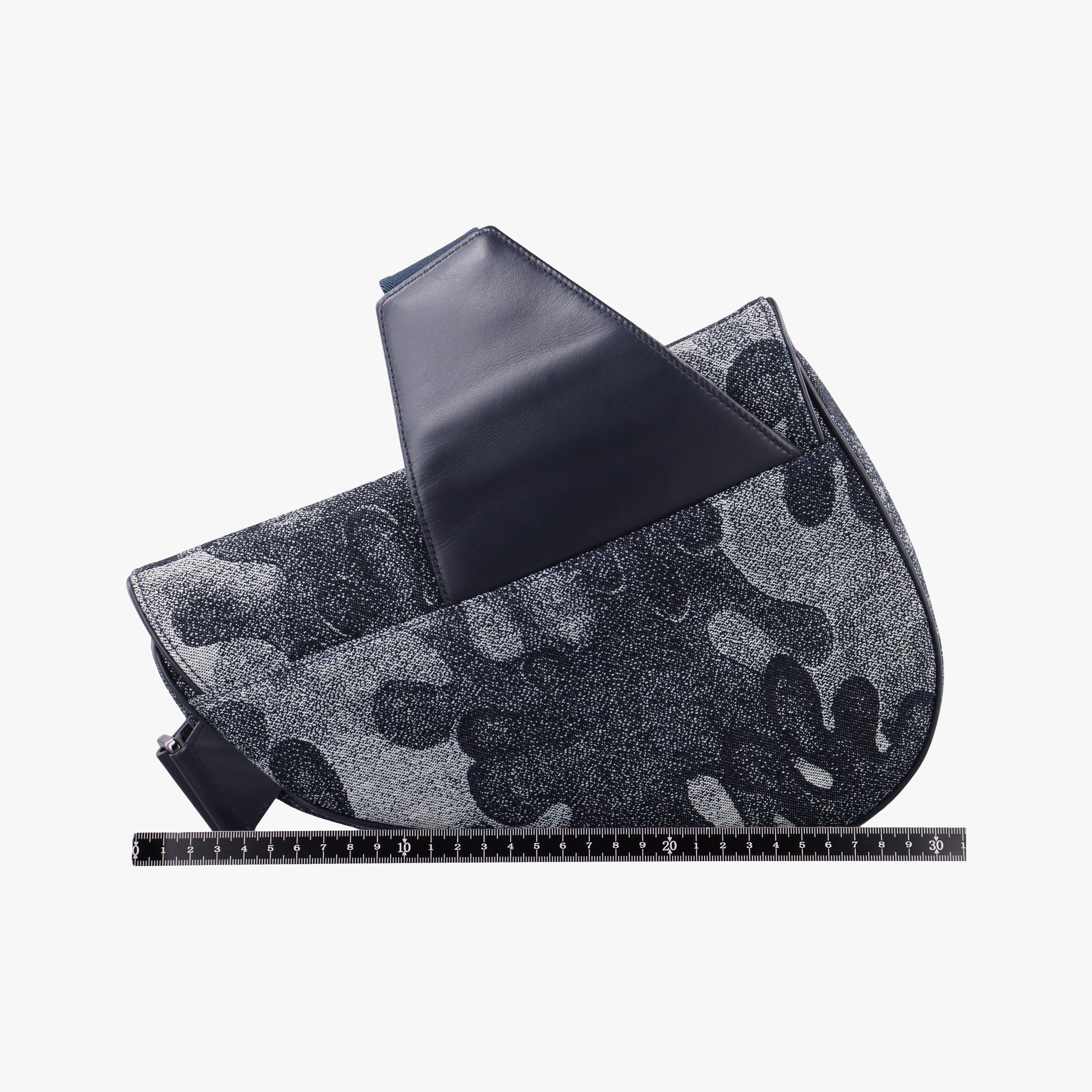 Secondhand Christian Dior Saddle Navy×white Canvas×Leather  bum bag/waist bag | stylenewstar