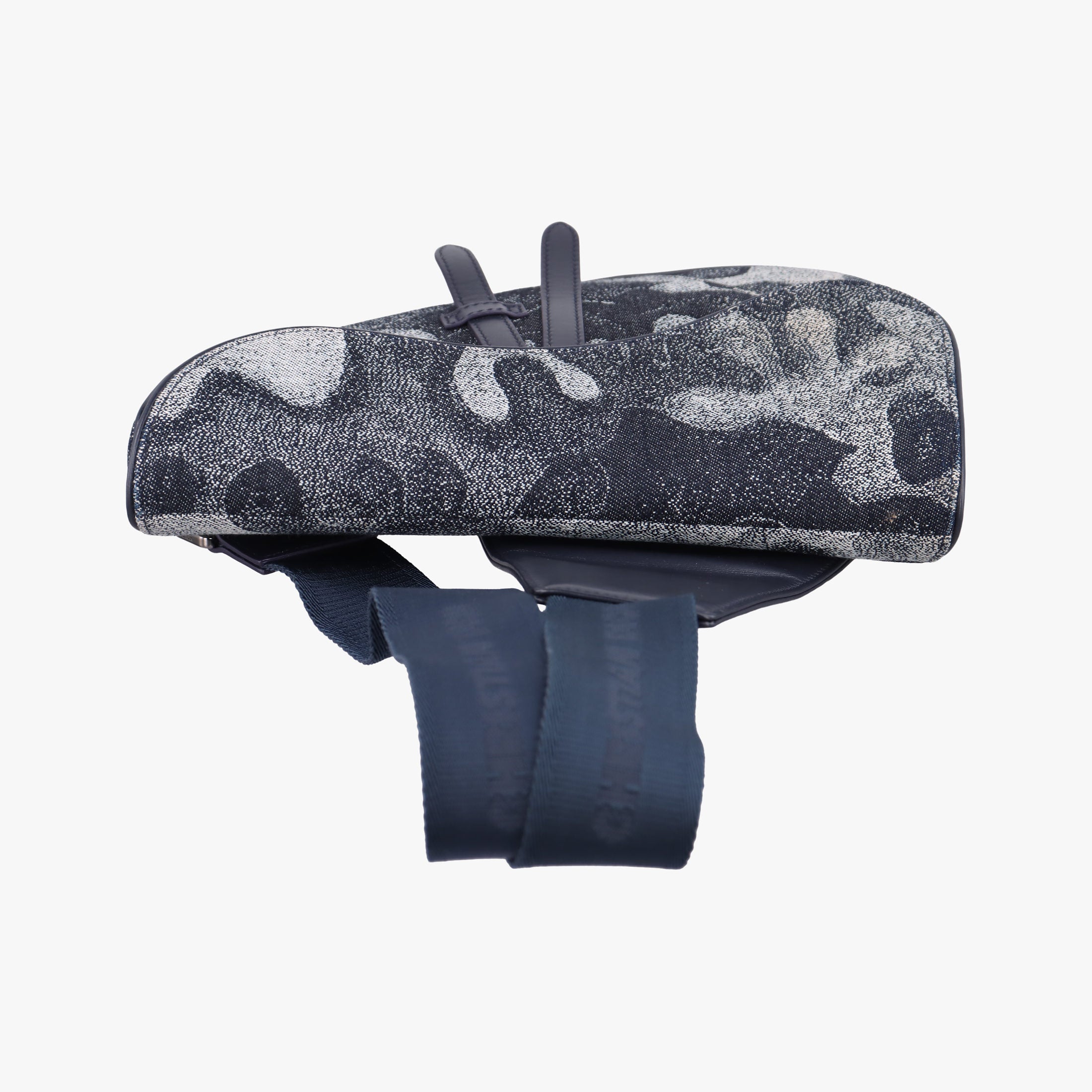 Secondhand Christian Dior Saddle Navy×white Canvas×Leather  bum bag/waist bag | stylenewstar