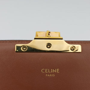 Pre-owned Celine Claude Triomphe Brown PVC coated canvas  shoulderbag | stylenewstar