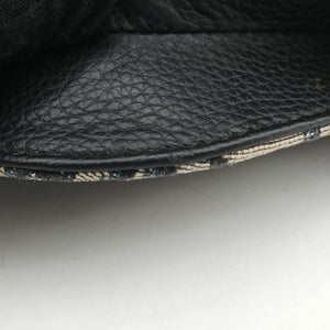 Pre-owned Christian Dior Saddle Pouch Navy×Black Jacquard×Leather  bum bag/waist bag | stylenewstar