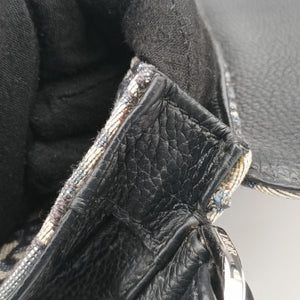 Pre-owned Christian Dior Saddle Pouch Navy×Black Jacquard×Leather  bum bag/waist bag | stylenewstar
