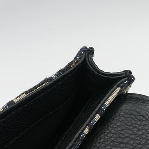 Pre-owned Christian Dior Saddle Pouch Navy×Black Jacquard×Leather  bum bag/waist bag | stylenewstar