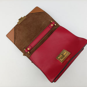 Pre-owned Fendi KAN U Red Leather 8BT312 shoulderbag | stylenewstar