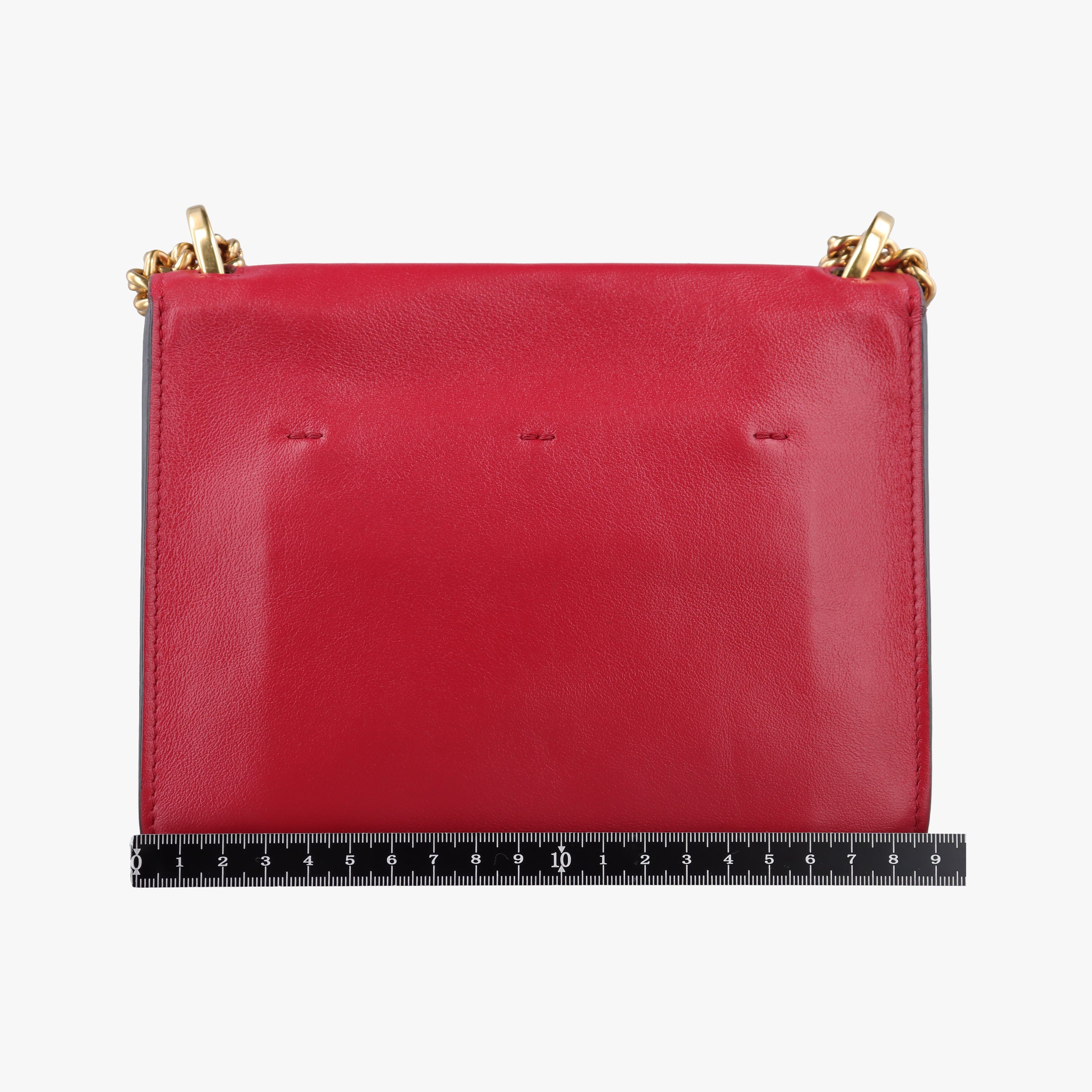 Pre-owned Fendi KAN U Red Leather 8BT312 shoulderbag | stylenewstar