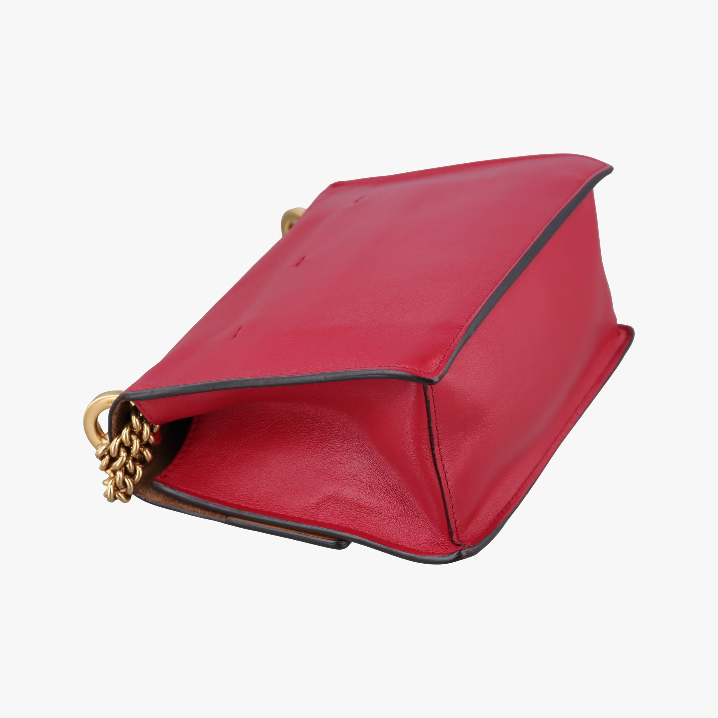 Pre-owned Fendi KAN U Red Leather 8BT312 shoulderbag | stylenewstar