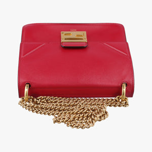 Pre-owned Fendi KAN U Red Leather 8BT312 shoulderbag | stylenewstar