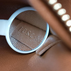 Pre-owned Celine Teen Triomphe White×brown PVC coated canvas  shoulderbag | stylenewstar