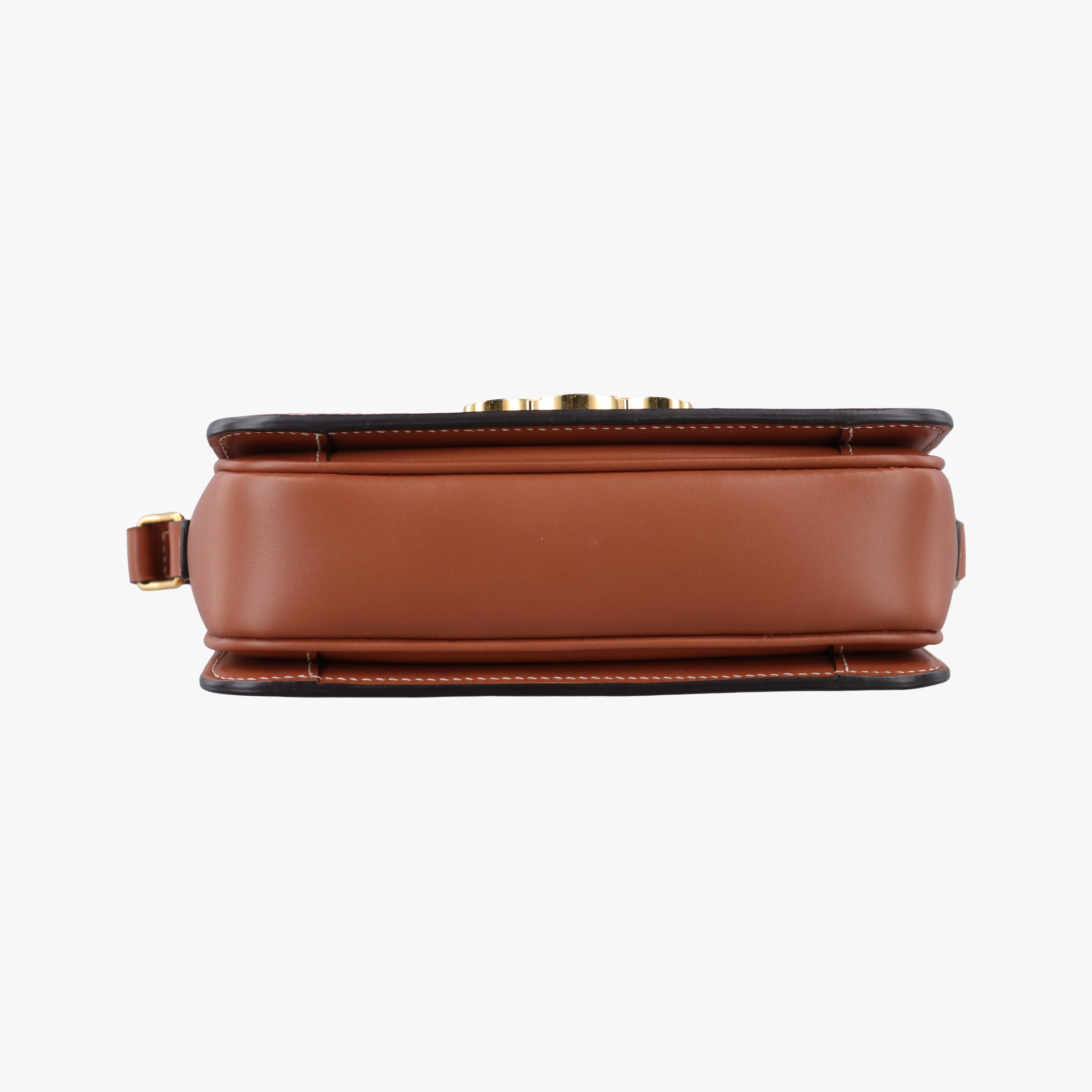 Pre-owned Celine Teen Triomphe White×brown PVC coated canvas  shoulderbag | stylenewstar