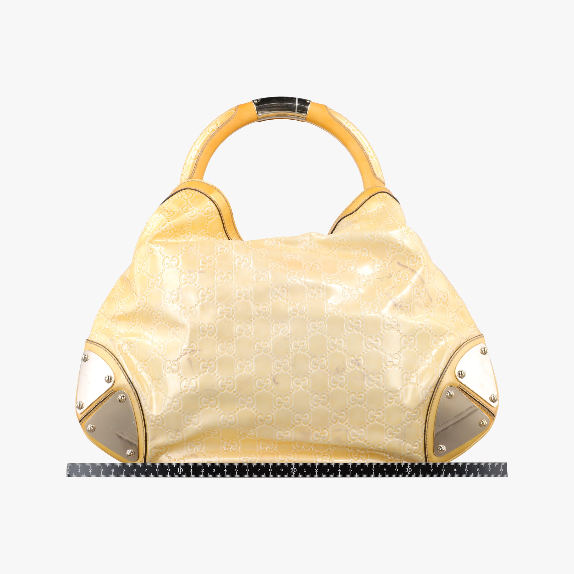 Pre-owned Gucci Bamboo Babouska Indy Hobo Golden Leather 177139 shoulderbag | stylenewstar