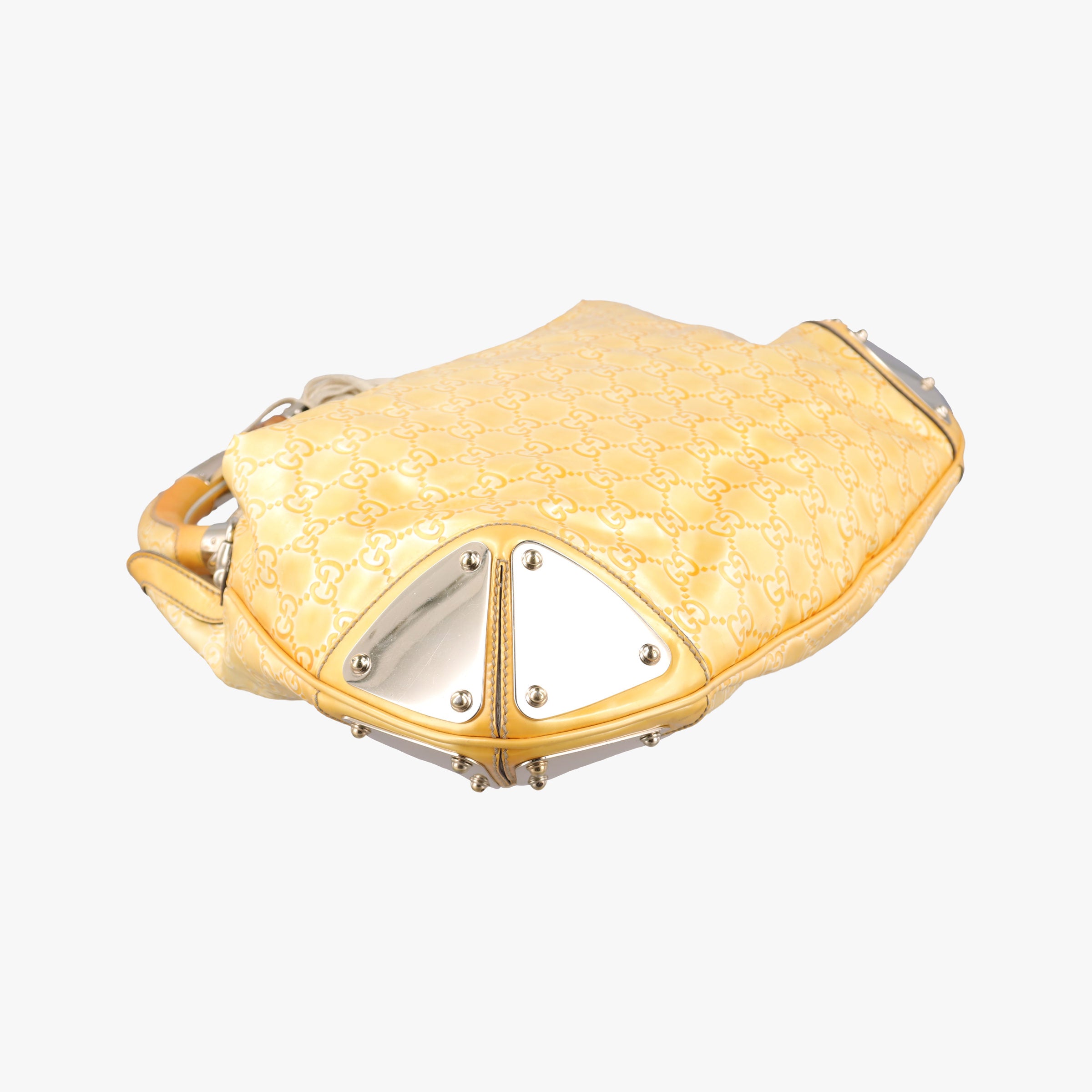 Pre-owned Gucci Bamboo Babouska Indy Hobo Golden Leather 177139 shoulderbag | stylenewstar