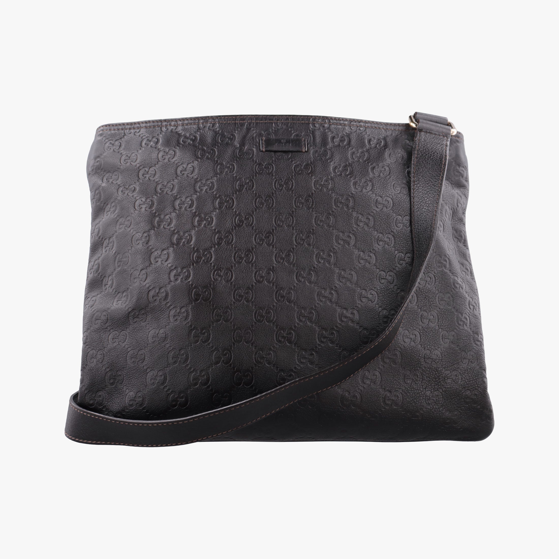 Pre-owned Gucci GG Imprime messenger Brown leather 201446 shoulderbag | stylenewstar