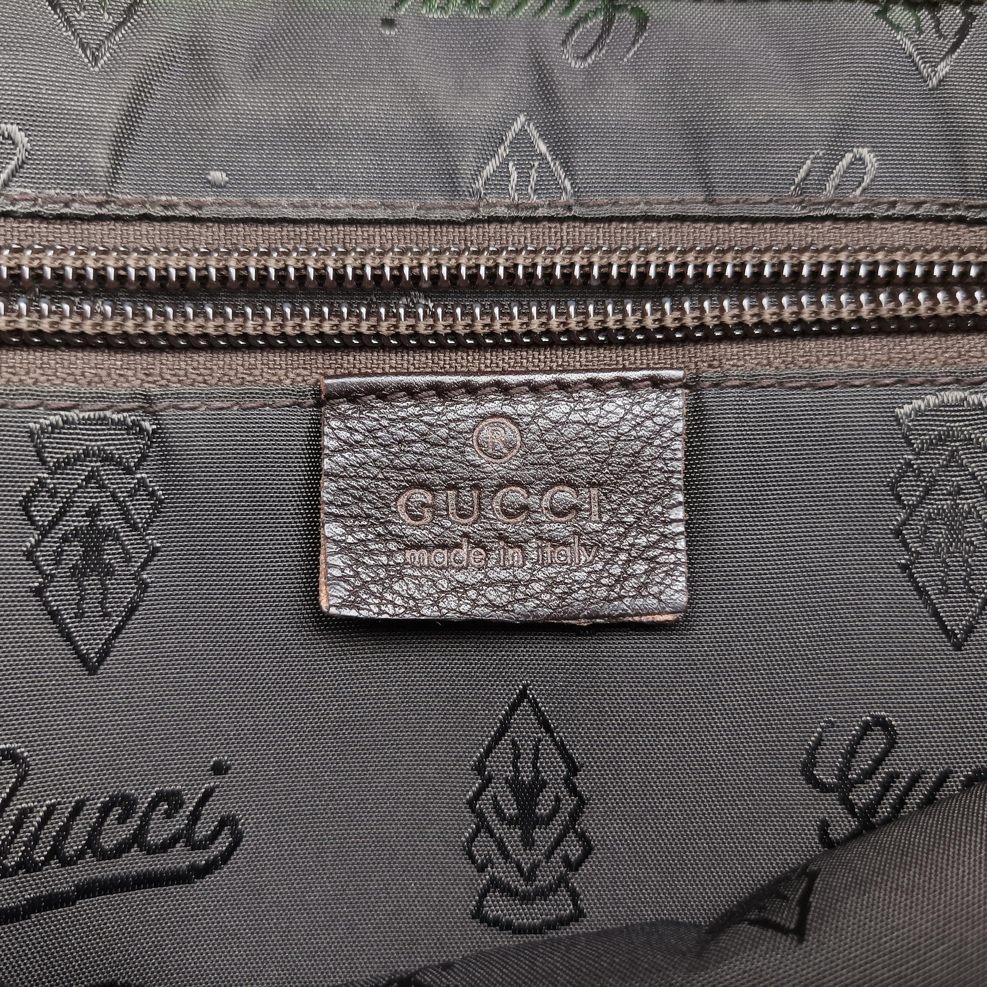 Pre-owned Gucci GG Imprime messenger Brown leather 201446 shoulderbag | stylenewstar