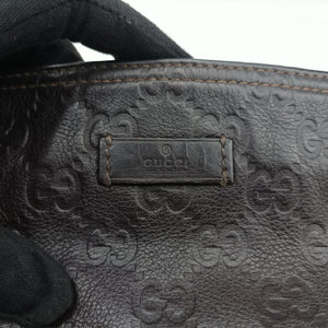 Pre-owned Gucci GG Imprime messenger Brown leather 201446 shoulderbag | stylenewstar