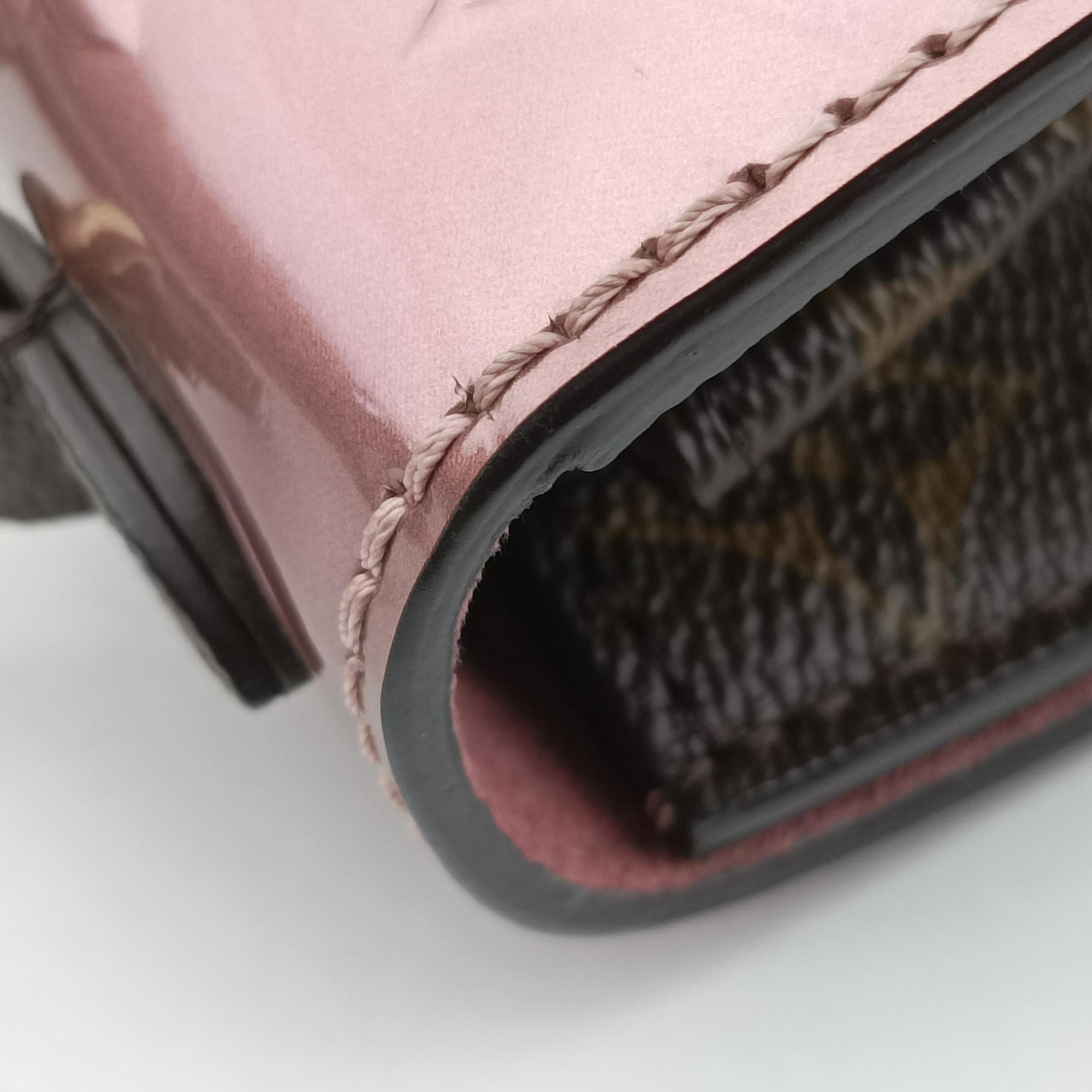 Vintage Louis Vuitton Spring Street PM Pink×Brown Vernis×Monogram M90568 shoulderbag | stylenewstar