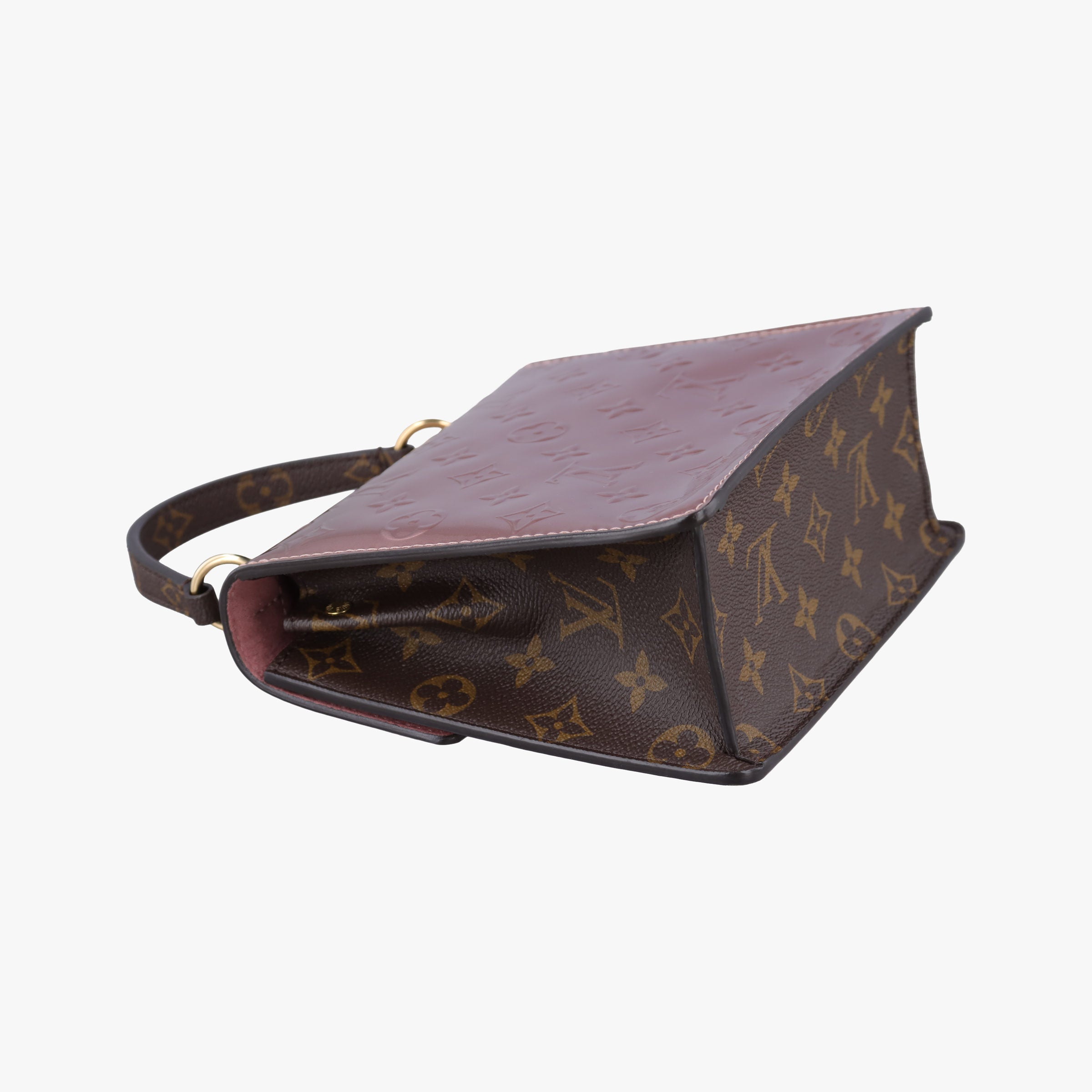 Vintage Louis Vuitton Spring Street PM Pink×Brown Vernis×Monogram M90568 shoulderbag | stylenewstar