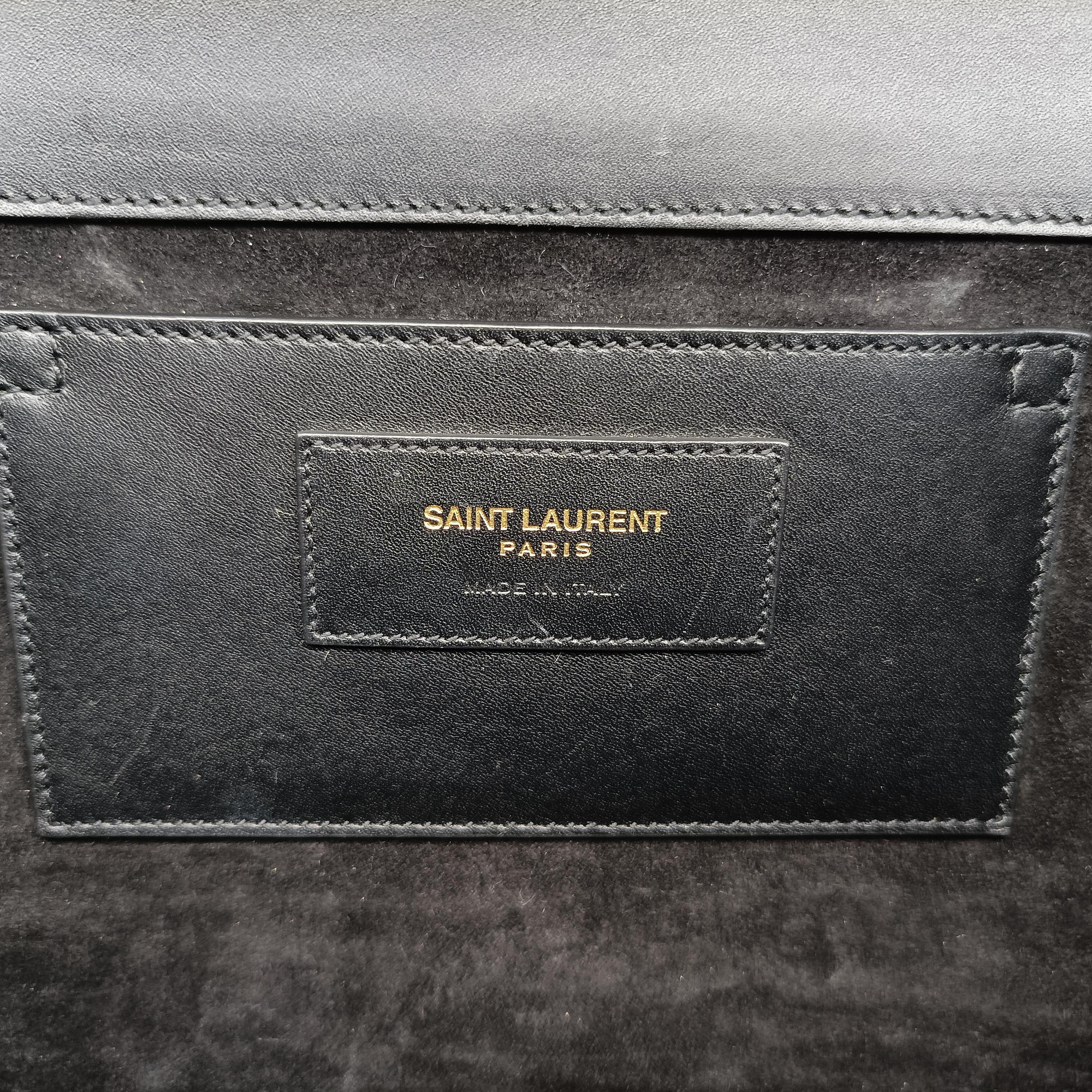 Pre-owned Yves Saint Laurent KATE Black Leather 354119 shoulderbag | stylenewstar