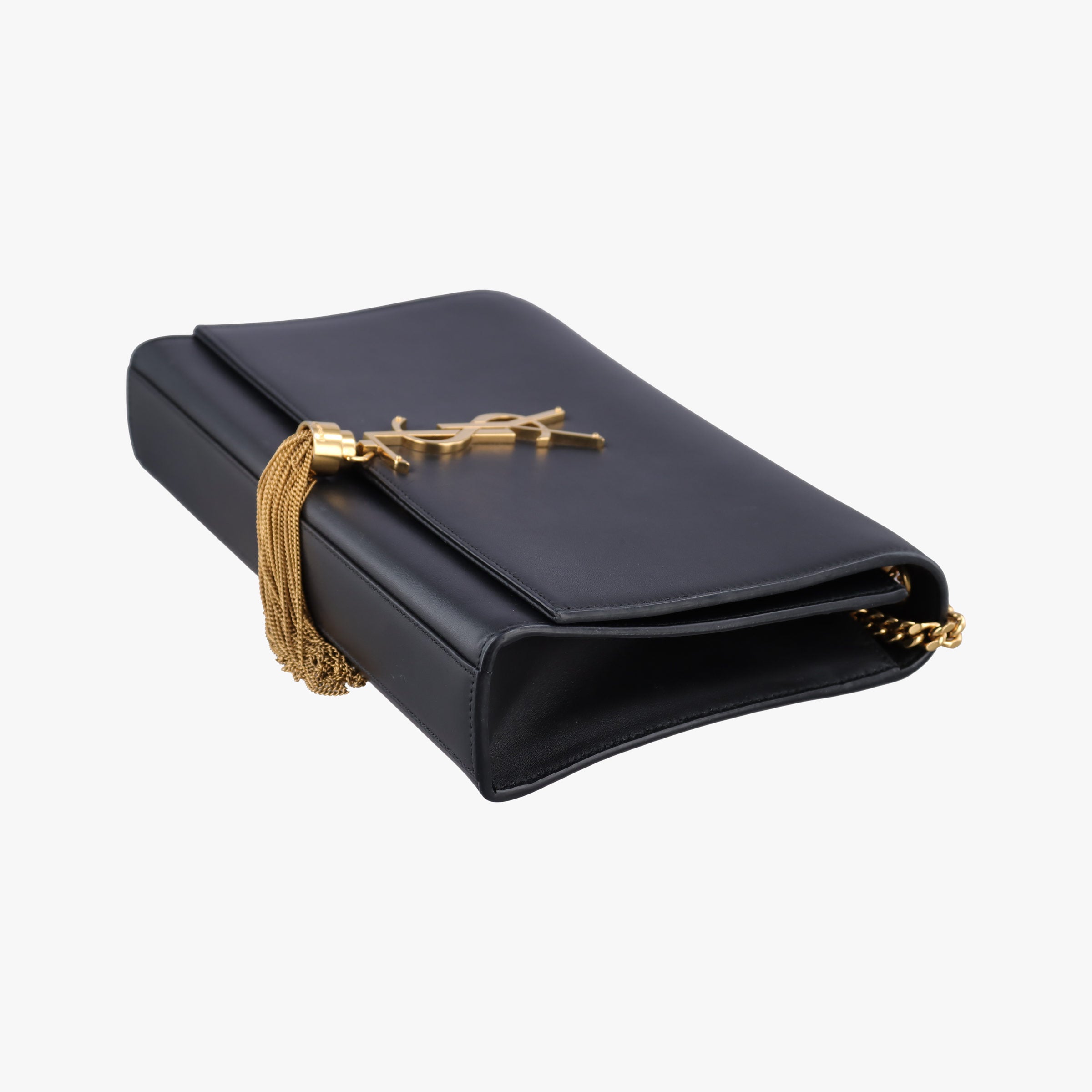 Pre-owned Yves Saint Laurent KATE Black Leather 354119 shoulderbag | stylenewstar