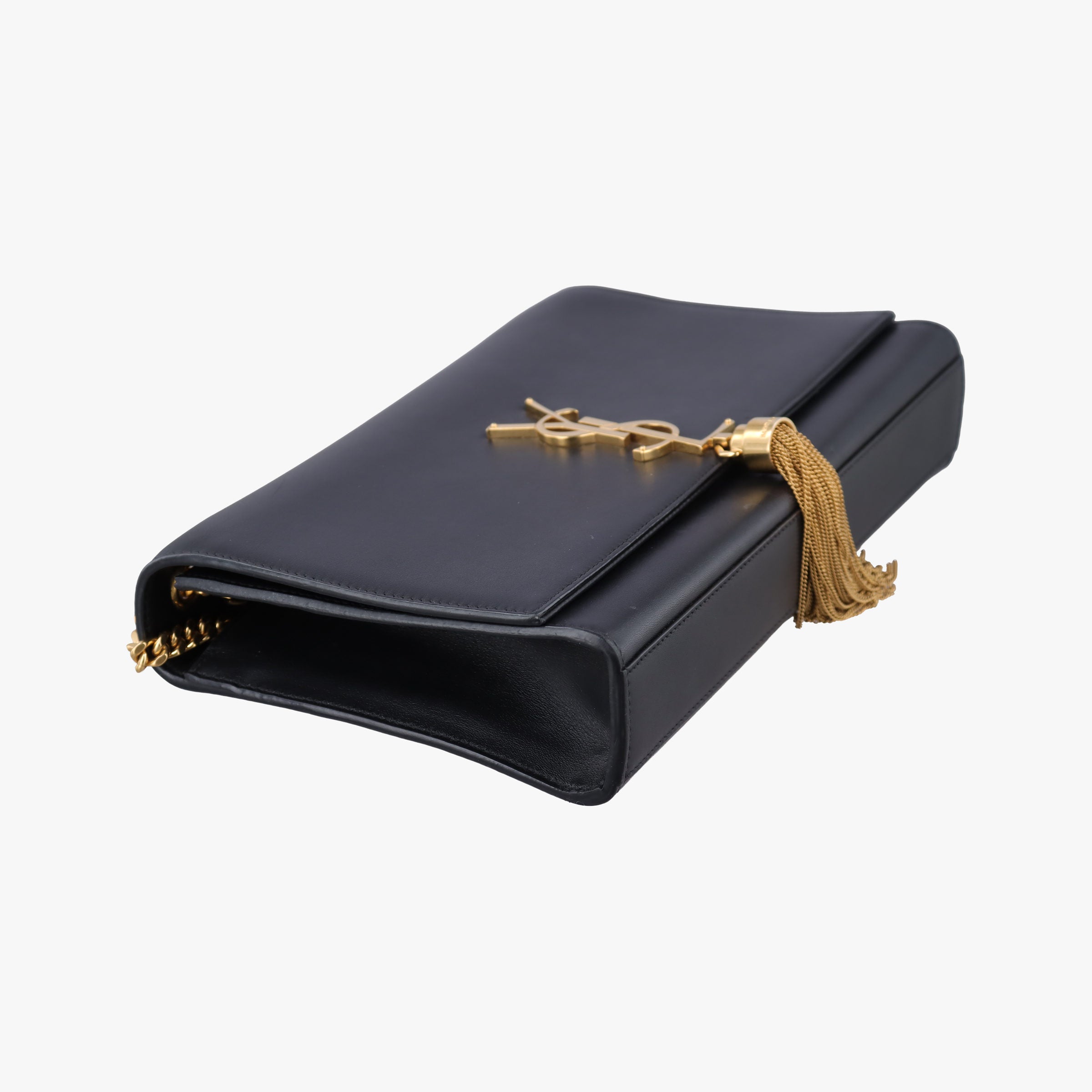 Pre-owned Yves Saint Laurent KATE Black Leather 354119 shoulderbag | stylenewstar