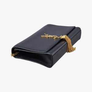 Pre-owned Yves Saint Laurent KATE Black Leather 354119 shoulderbag | stylenewstar