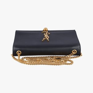 Pre-owned Yves Saint Laurent KATE Black Leather 354119 shoulderbag | stylenewstar