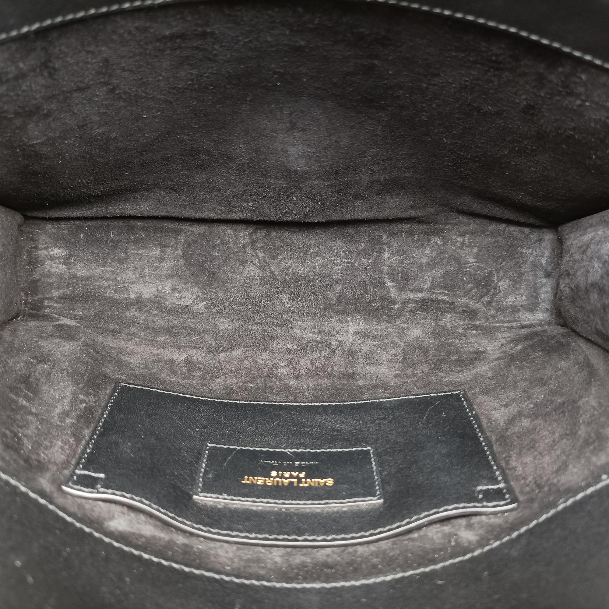 Pre-owned Yves Saint Laurent KATE Black Leather 354119 shoulderbag | stylenewstar