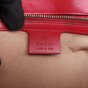 Pre-owned Gucci GG Marmont Red Leather 443497 shoulderbag | stylenewstar
