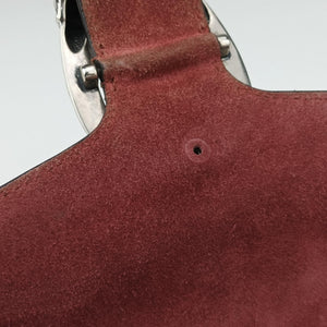 Pre-owned Gucci Dionysus beige×red×multi PVC coated canvas × suede 400249 shoulderbag | stylenewstar