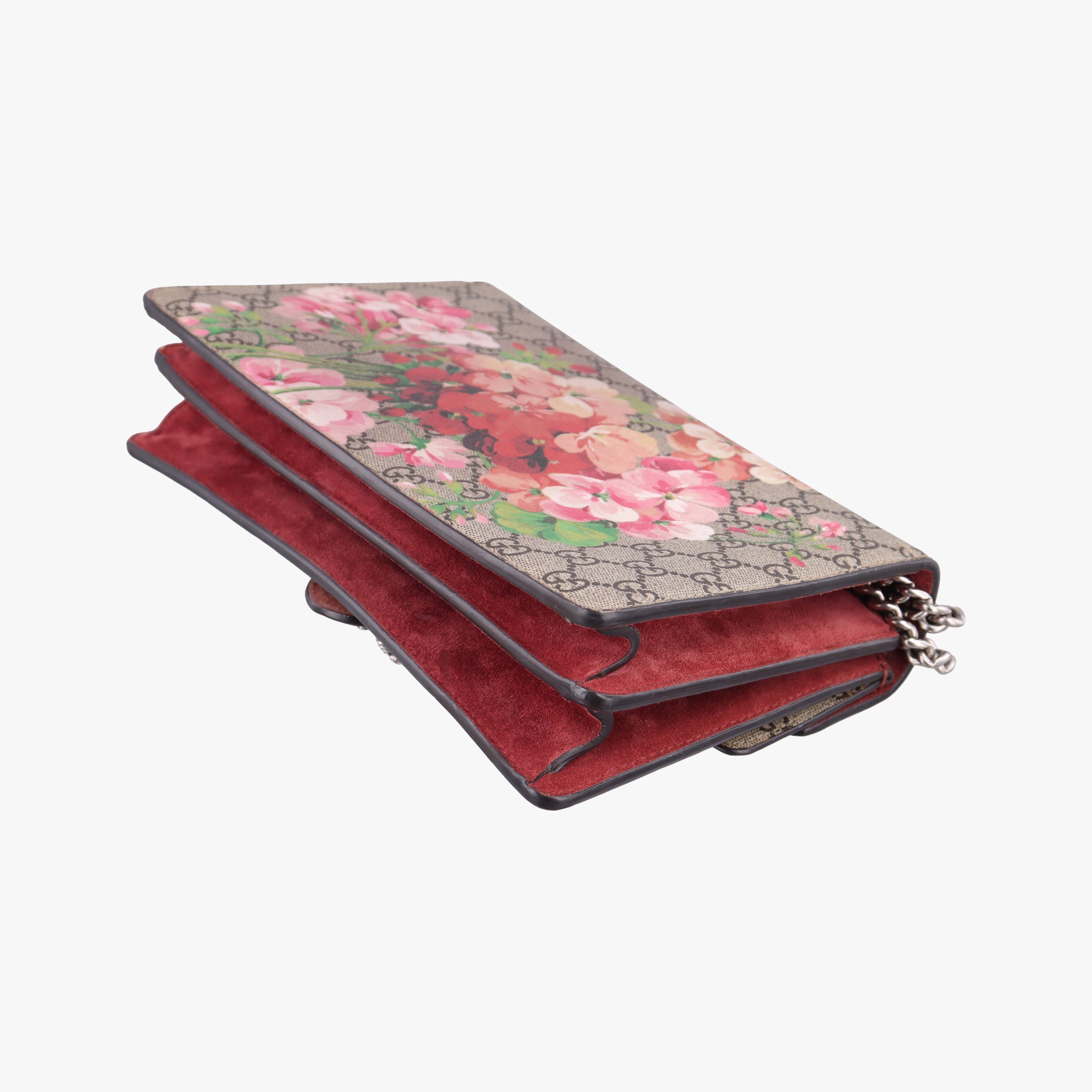 Pre-owned Gucci Dionysus beige×red×multi PVC coated canvas × suede 400249 shoulderbag | stylenewstar