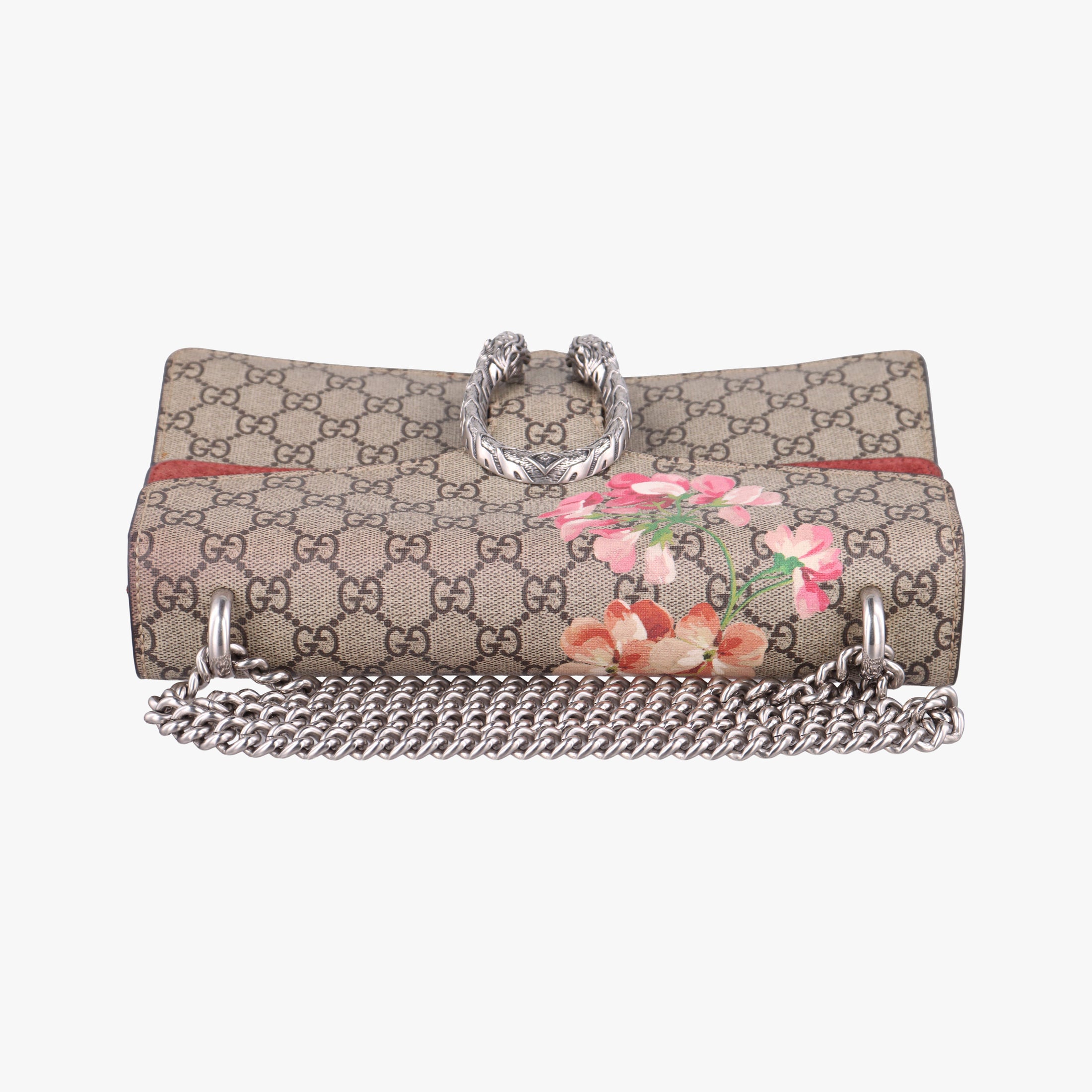 Pre-owned Gucci Dionysus beige×red×multi PVC coated canvas × suede 400249 shoulderbag | stylenewstar
