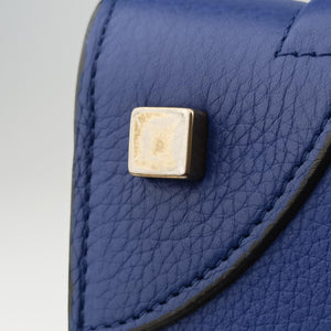 Pre-owned Celine Luggage Mini Shopper Blue leather  handbag | stylenewstar