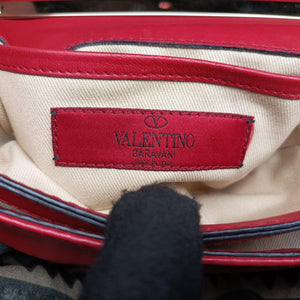 Secondhand Valentino Rockstud VA VA VOOM Red Leather  shoulderbag | stylenewstar