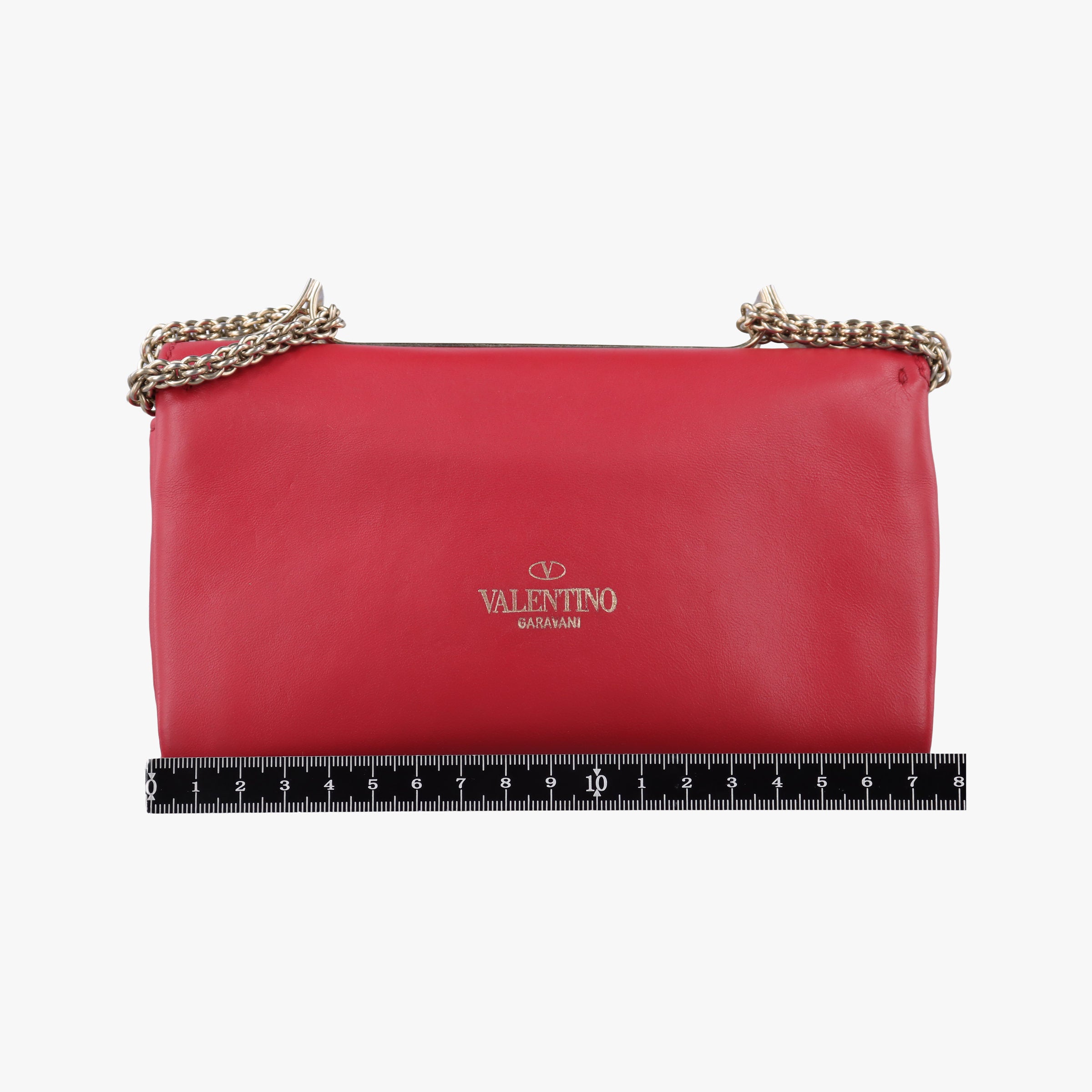 Secondhand Valentino Rockstud VA VA VOOM Red Leather  shoulderbag | stylenewstar