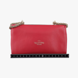 Secondhand Valentino Rockstud VA VA VOOM Red Leather  shoulderbag | stylenewstar