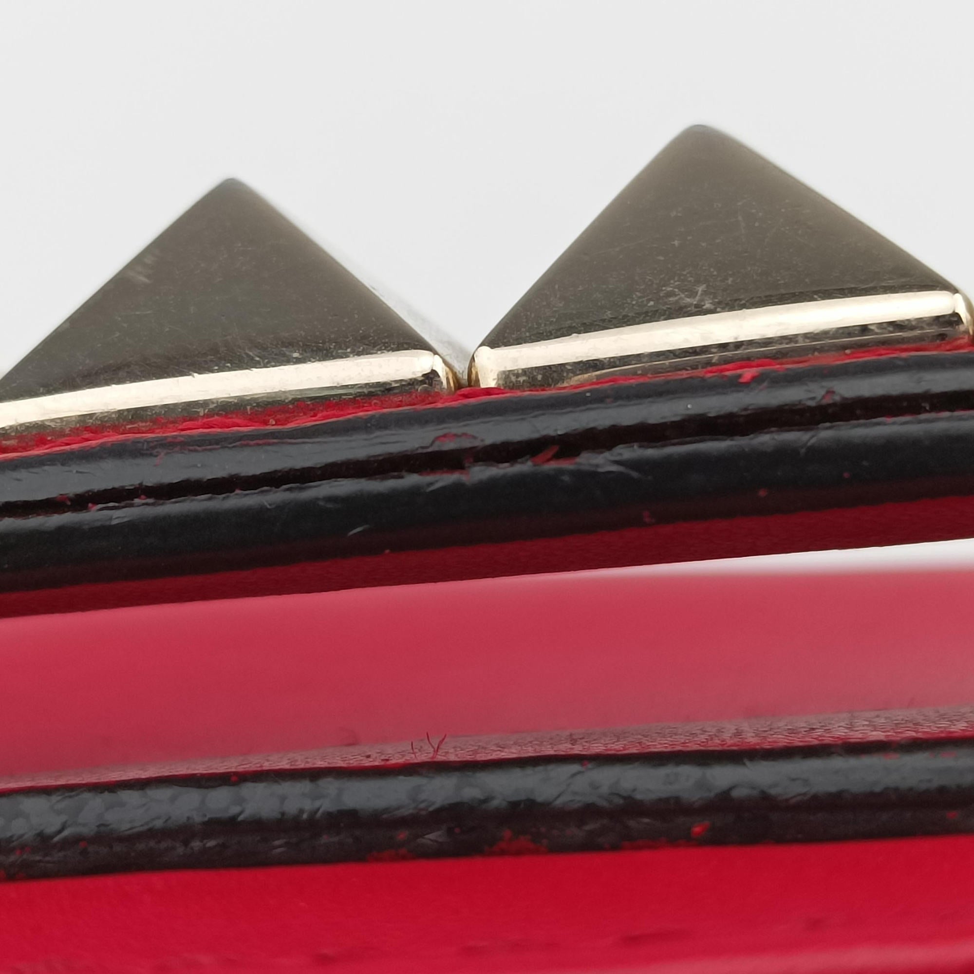 Secondhand Valentino Rockstud VA VA VOOM Red Leather  shoulderbag | stylenewstar