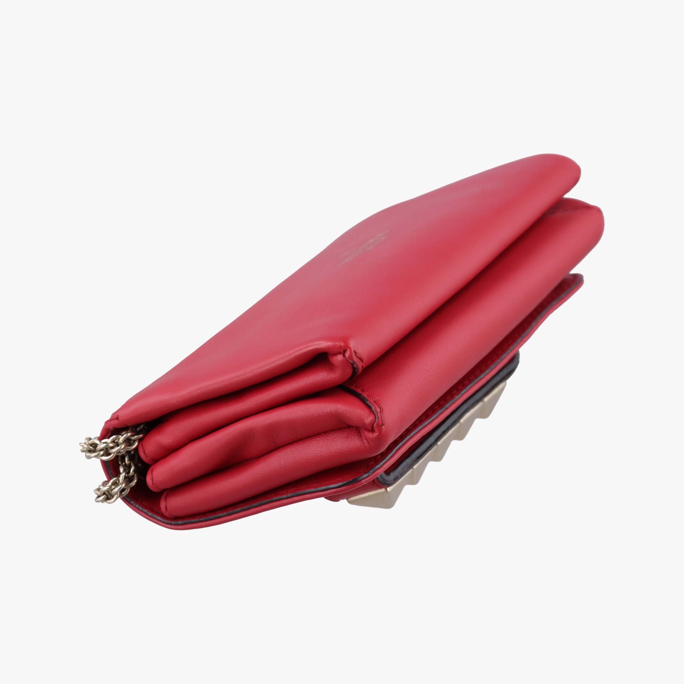 Secondhand Valentino Rockstud VA VA VOOM Red Leather  shoulderbag | stylenewstar