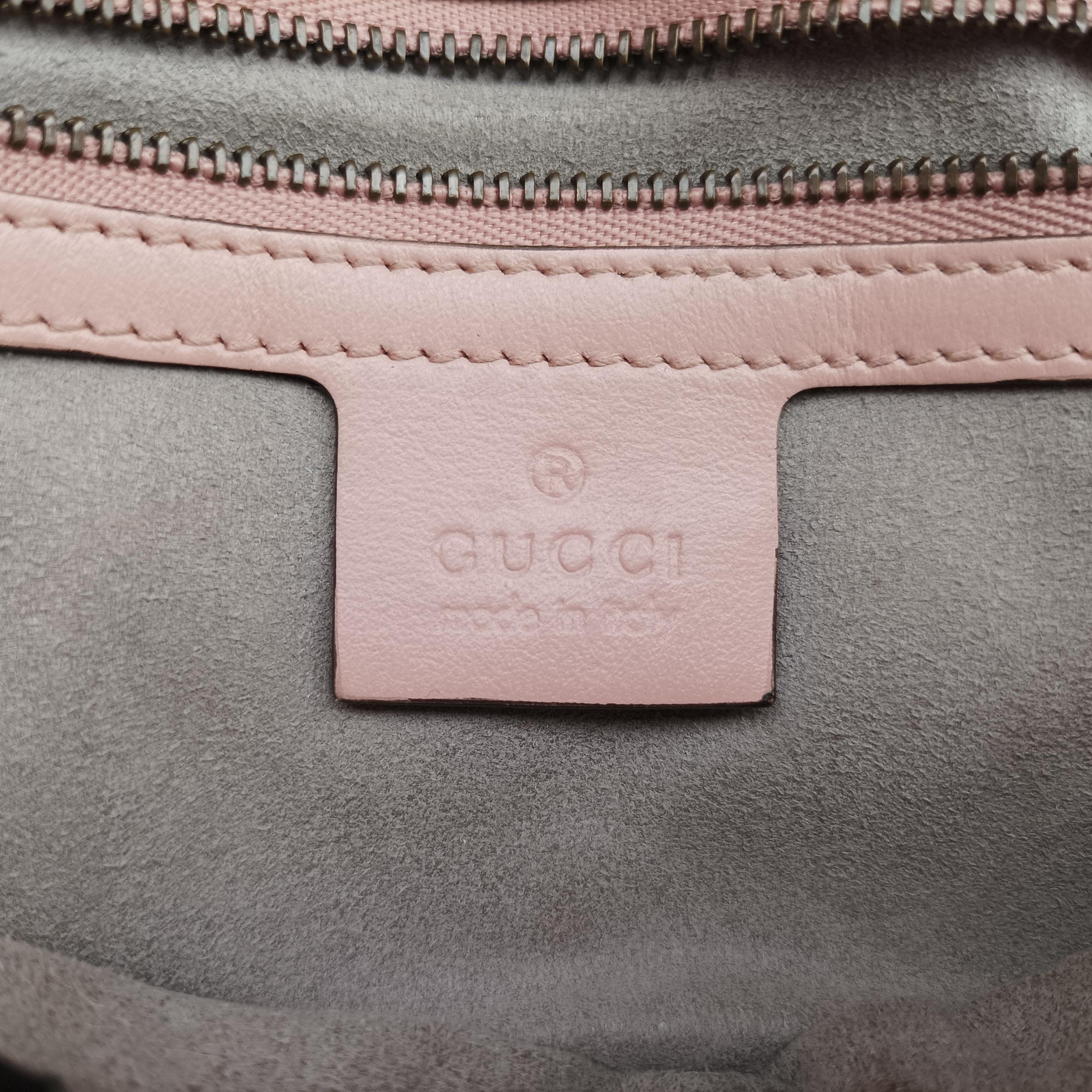 Pre-owned Gucci GG Marmont Pink Leather 443497 shoulderbag | stylenewstar